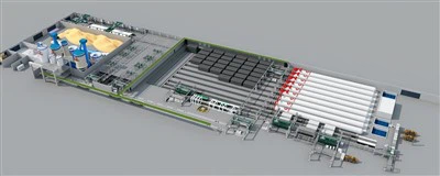 Produktionslinje for luftbetonblokke